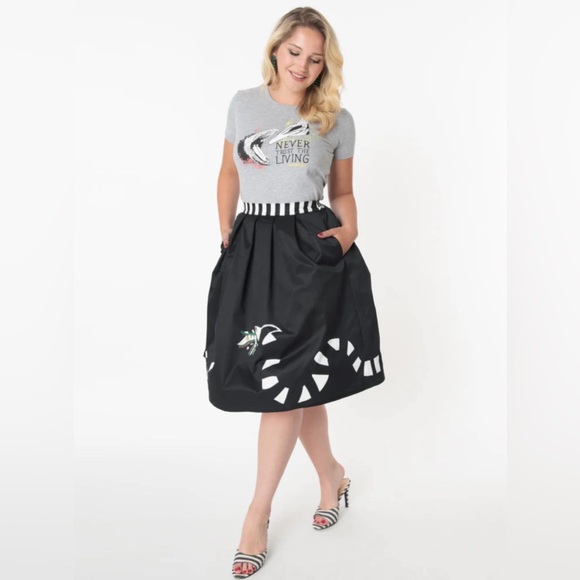 Unique Vintage Dresses & Skirts - Beetlejuice x Unique Vintage Sandworm Jayne Swing Skirt NWT XL/14